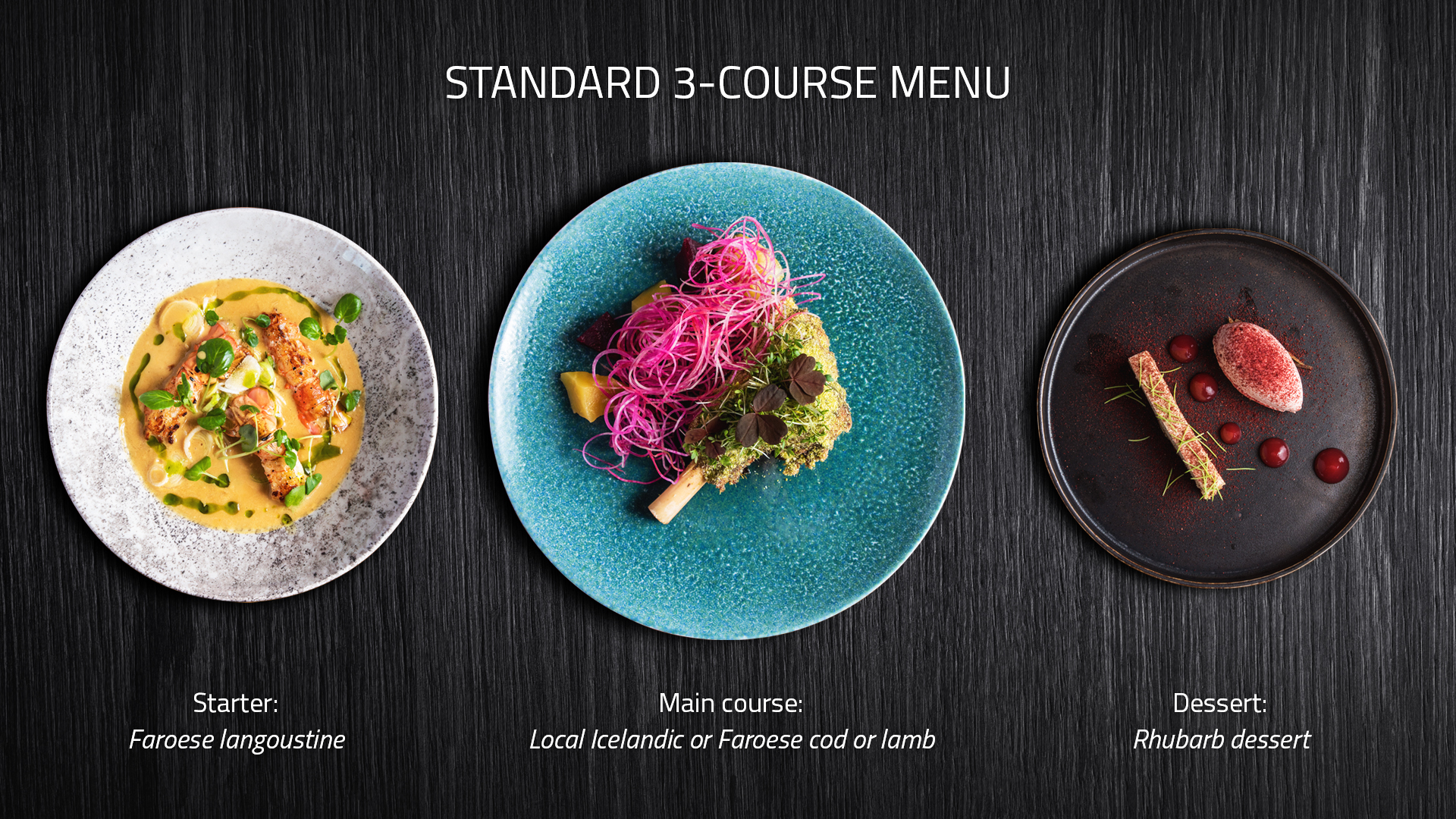 3-course menu